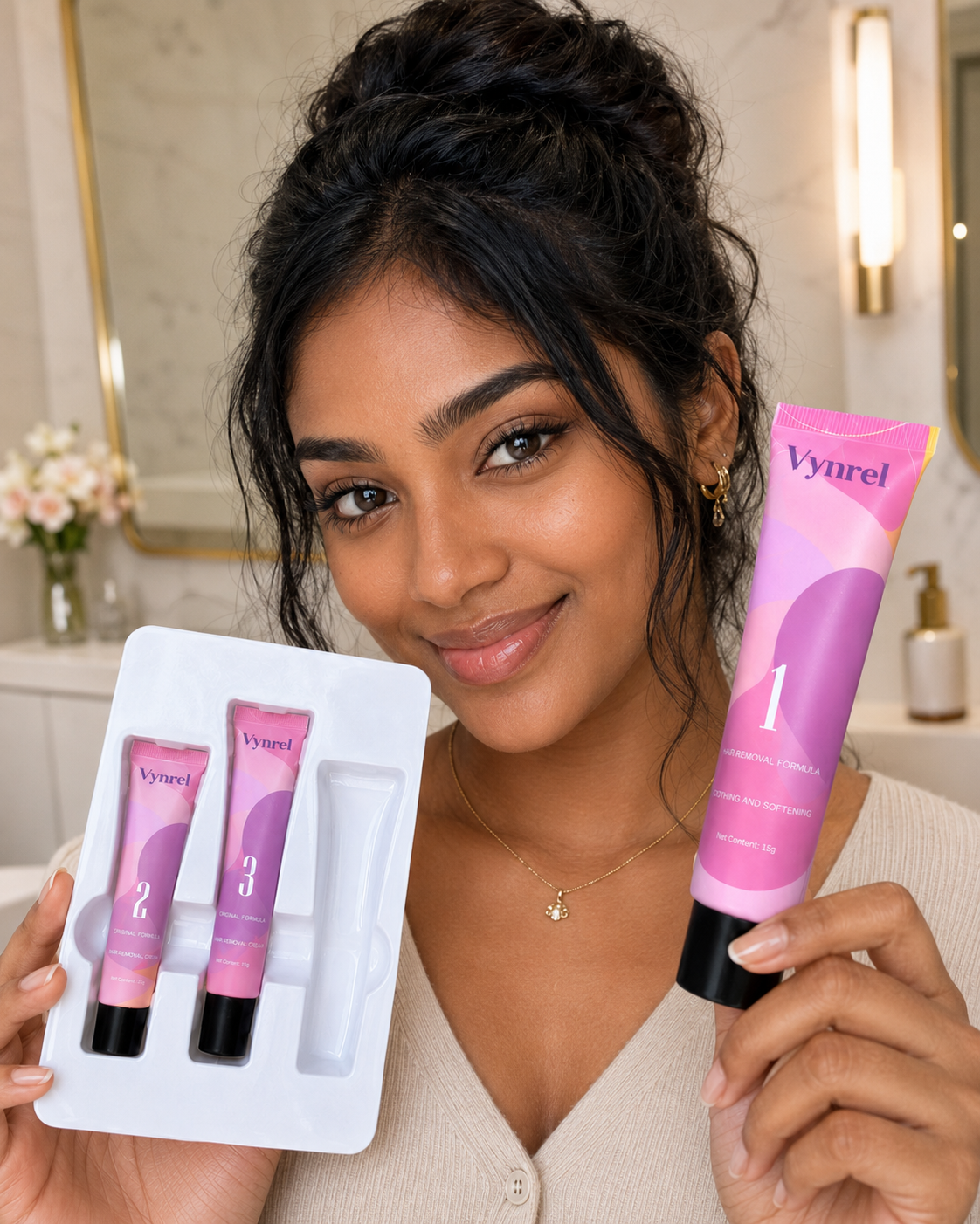 Vynrel Hair Removal Trilogy Kit lifestyle
